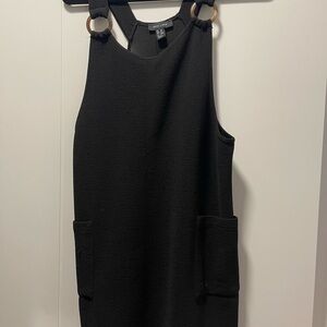 Black sleeveless with pockets dress
